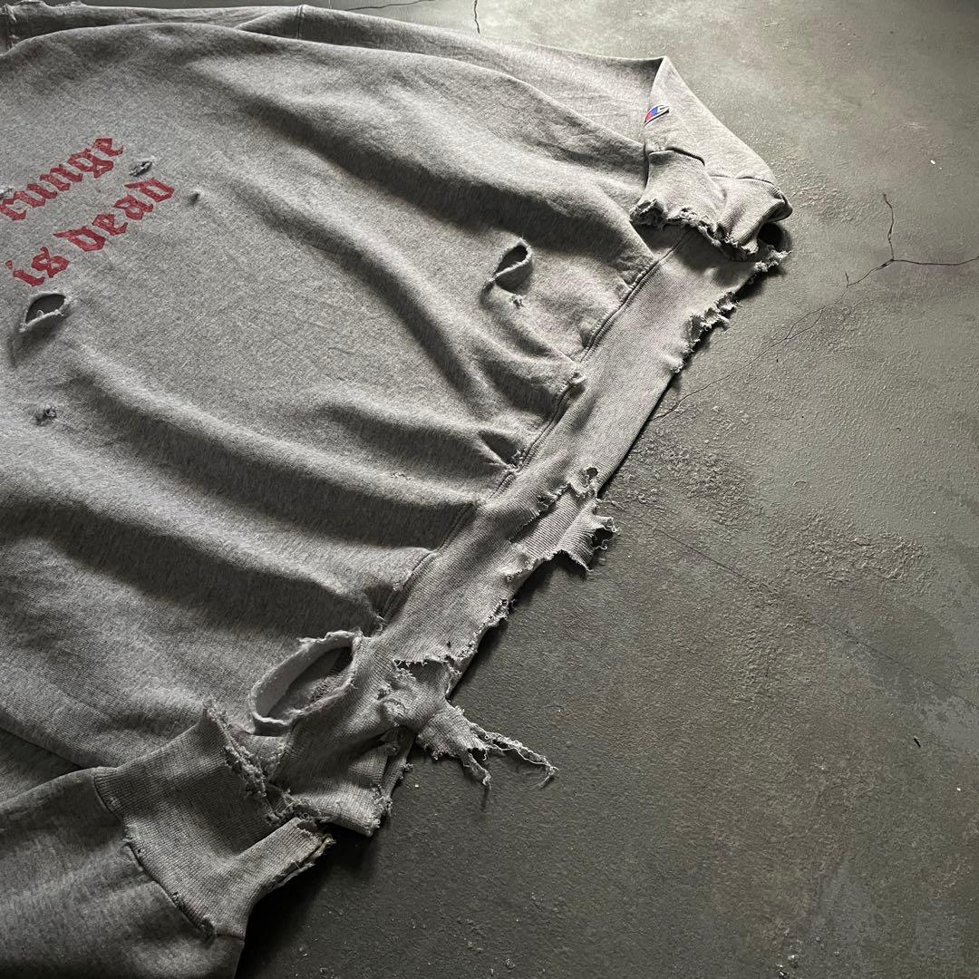 grunge is dead“ペイント“杢”XXL“boro sweat