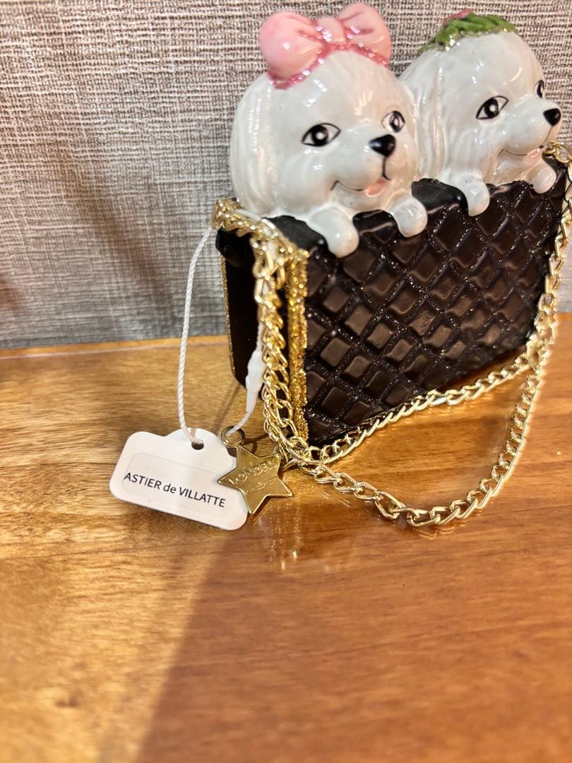 アスティエ　マルチーズ＆バッグ　オーナメント
