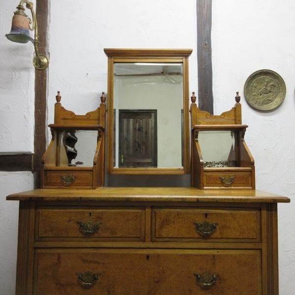イギリス アンティーク 家具 ドレッシングテーブル ドレッサー 鏡台 6216c