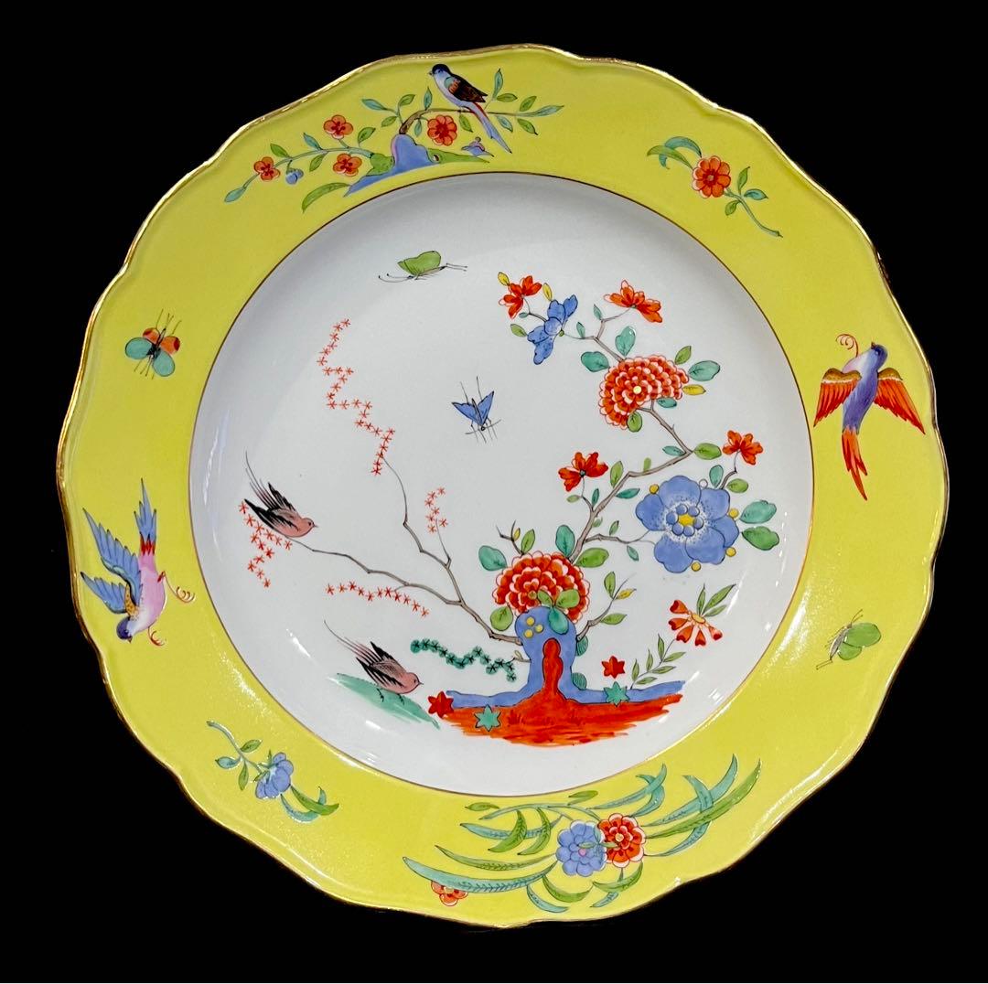 Meissen マイセン/※極稀少 1級品 柿右衛門様式 　鳥 昆虫　大皿