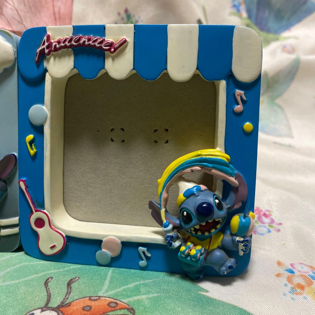 スティッチ アヒル 置物 小物入れ ケース フィギュア ディズニーストア 果物