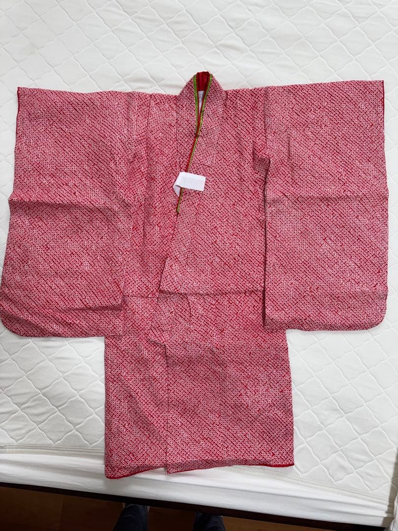 七五三　3才　総絞り　セット　赤