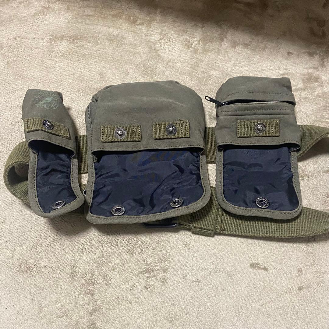 希少 レア パーリーゲイツ ベルト ボールケース ポーチ ウエストバッグ カーキ