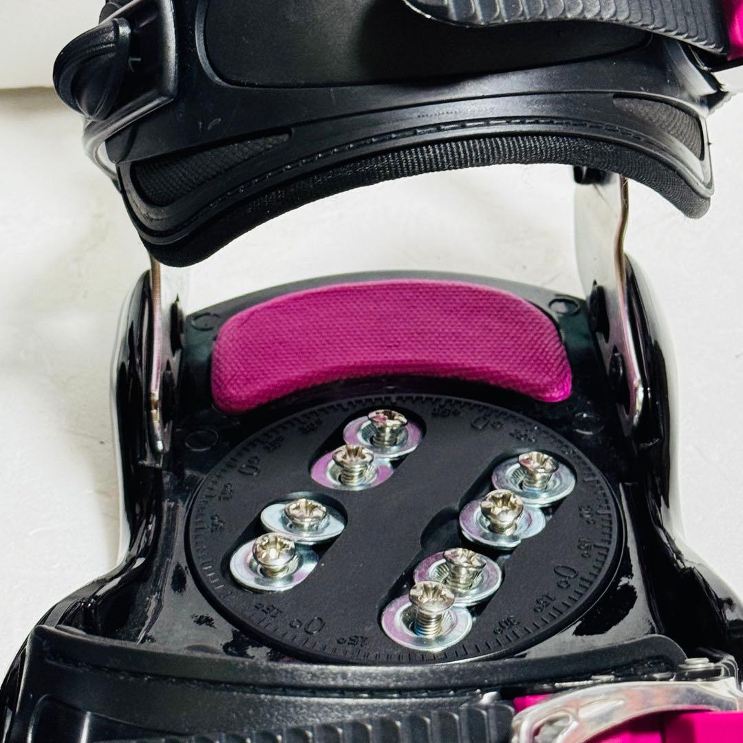 MLサイズ　スノーボードビンディング 黒とピンク初心者格安激安特価