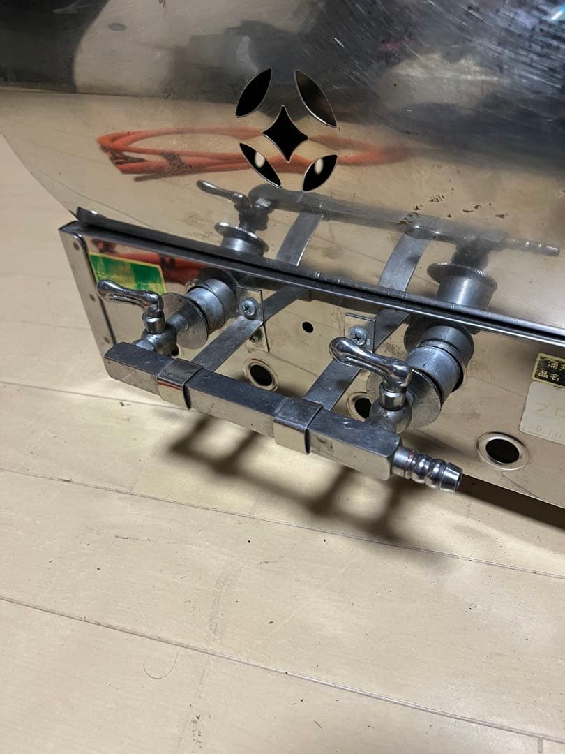 業務用ガス式おでん鍋　2仕切り　lpガス ホース付き　厨房店舗