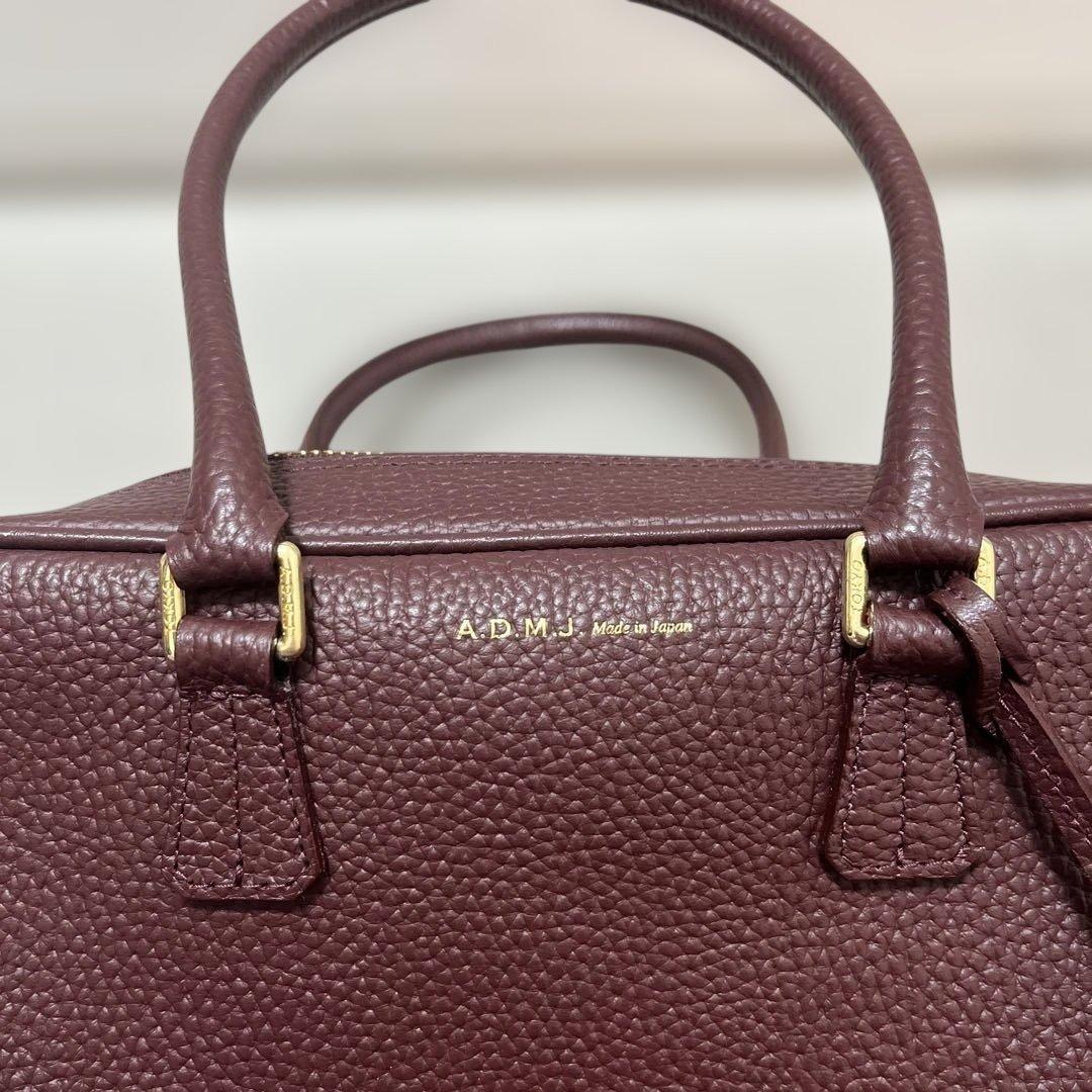 ADMJハンドバッグ 日本製　牛革