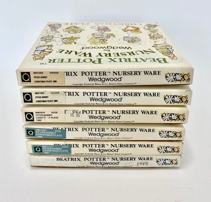 ピーターラビット☆1983-1988年Xmasプレート6枚セット
