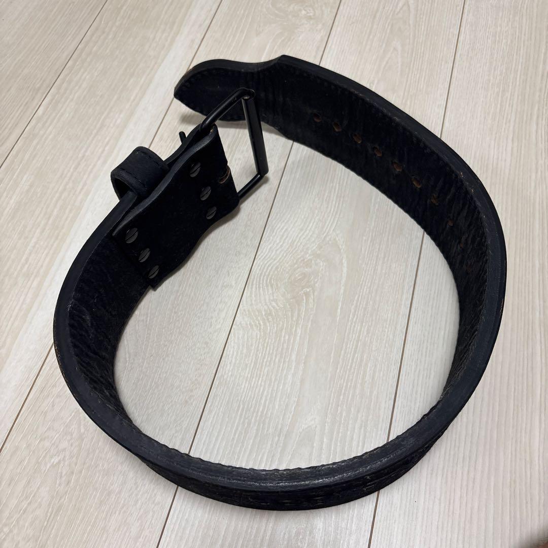 IRON TANK パワーベルト 黒 レザー