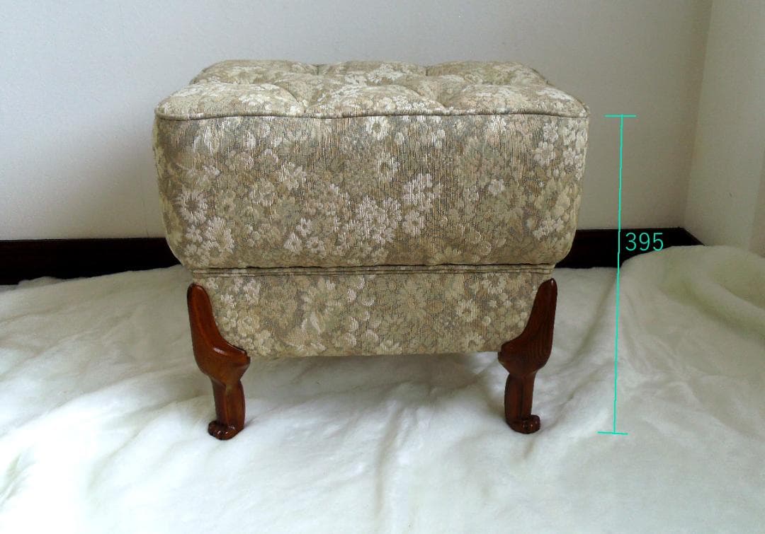 花柄オットマン 395mm