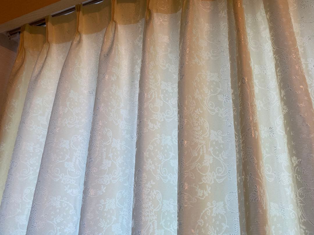 川島織物セルコンドレープカーテン　オーダーメイド　２枚組　フレンチシャビーシック