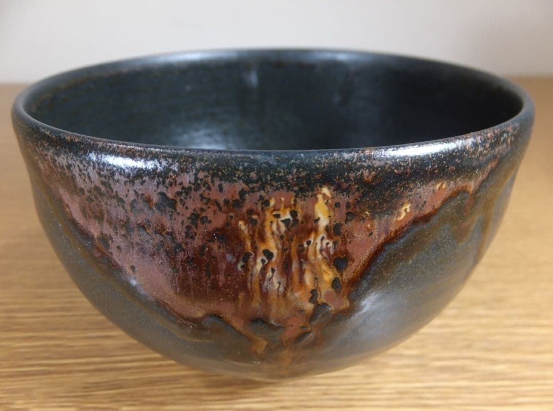 真作保証 13代 高取八仙 自作 高取春慶茶碗 高取焼 コレクター放出品 福岡県