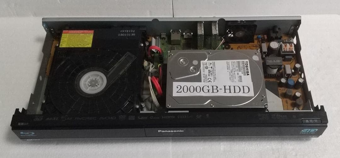 2TB-W録3D-Panasonic BDレコーダーDMR-BWT1100完動品