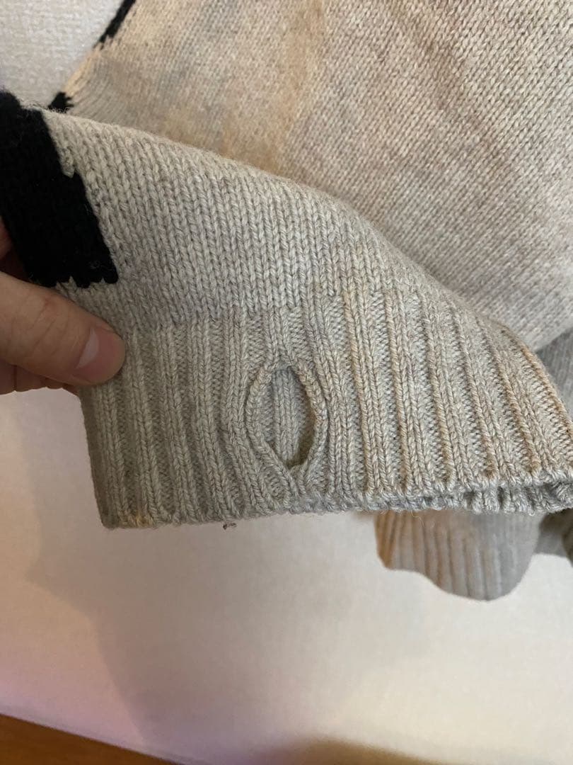 KAPITAL ウール BONEクルーセーター 25AW キャピタル ボーン 骨