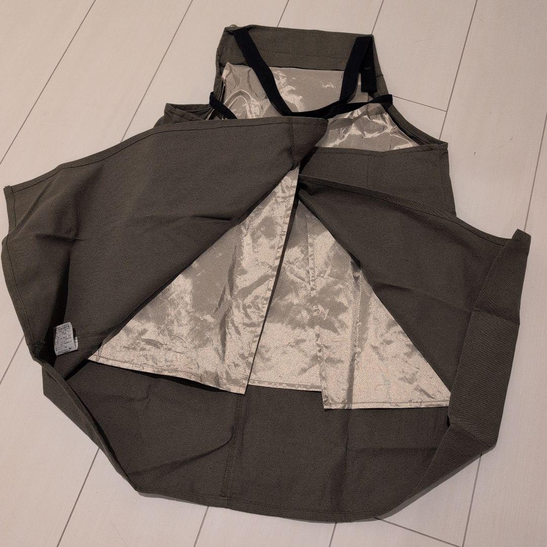 電磁波防止エプロン ポリエステル100% モスグリーン