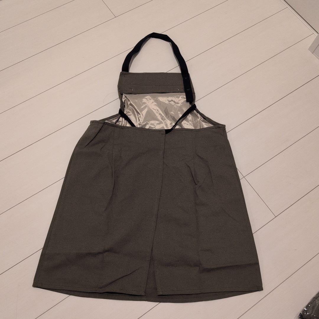 電磁波防止エプロン ポリエステル100% モスグリーン