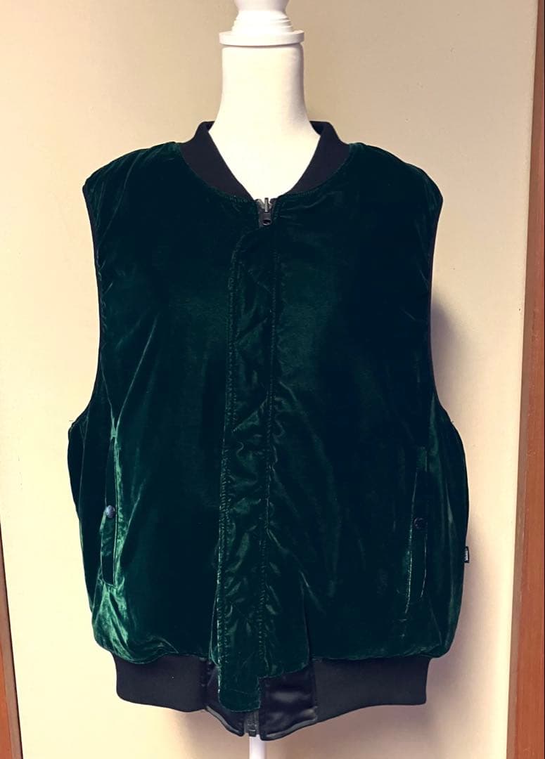 【殆ど未使用】ヴァンズ VANS コラボma-1スカジャン風中綿入りベスト M