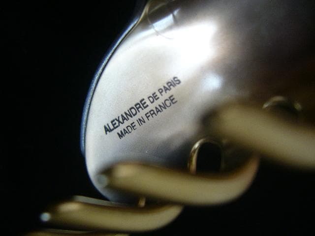 ☆美品☆アレクサンドルドゥパリ●クリスタル付きクリップ/グレー/Mサイズ