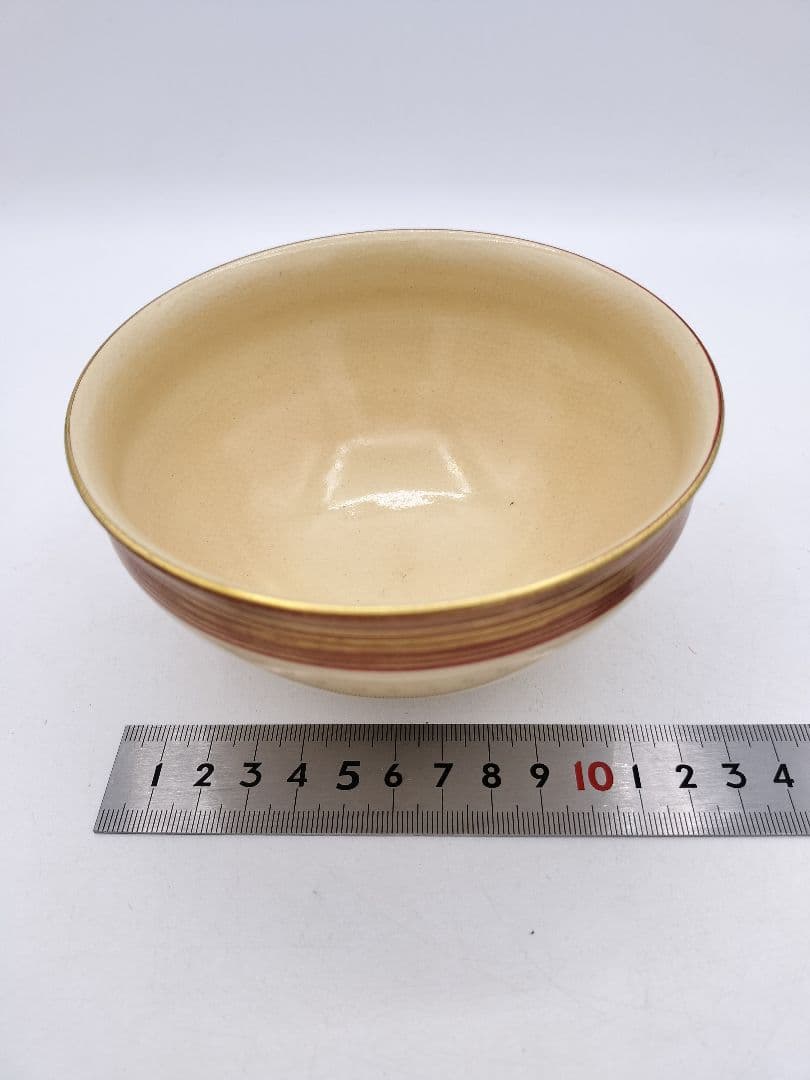 c702 数茶碗 金襴手赤巻 5客＋2客オマケ 高台寺窯 紙箱 茶道具 古物