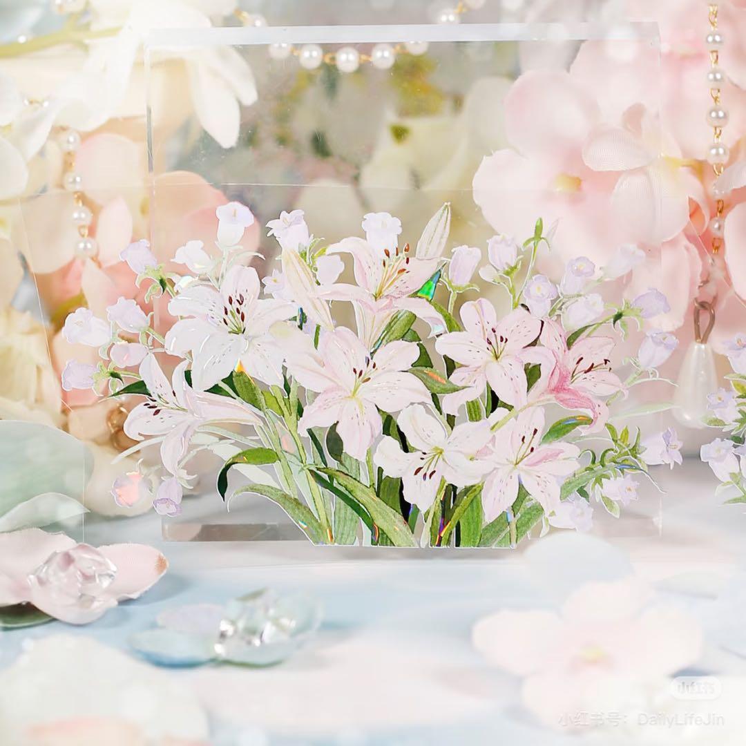 【9399】海外　マステ　2m/4m/10m巻　貝殻光マスキングテープ　お花系