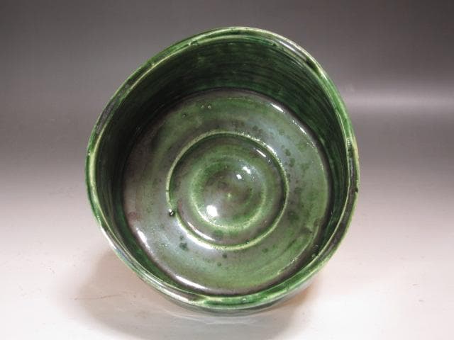 ★　加藤十右衛門　織部茶碗　末広　表千家　十四代　而妙斎の花押★x543