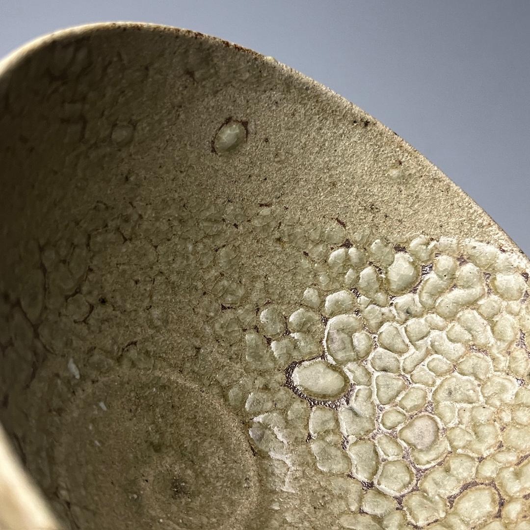 初荷 梅花皮 茶碗 時代物 茶道具 有名小説家蒐集品 SN95