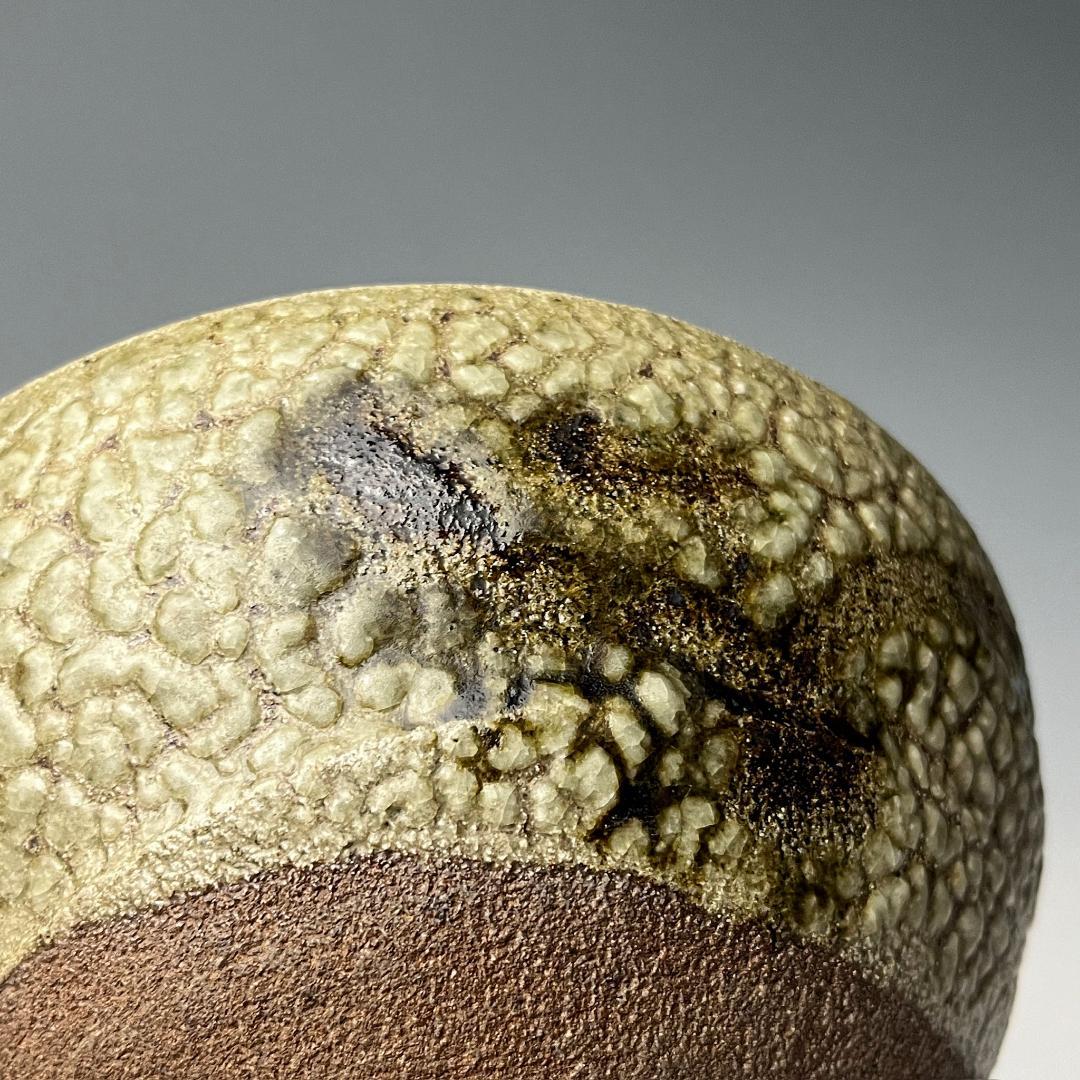 初荷 梅花皮 茶碗 時代物 茶道具 有名小説家蒐集品 SN95