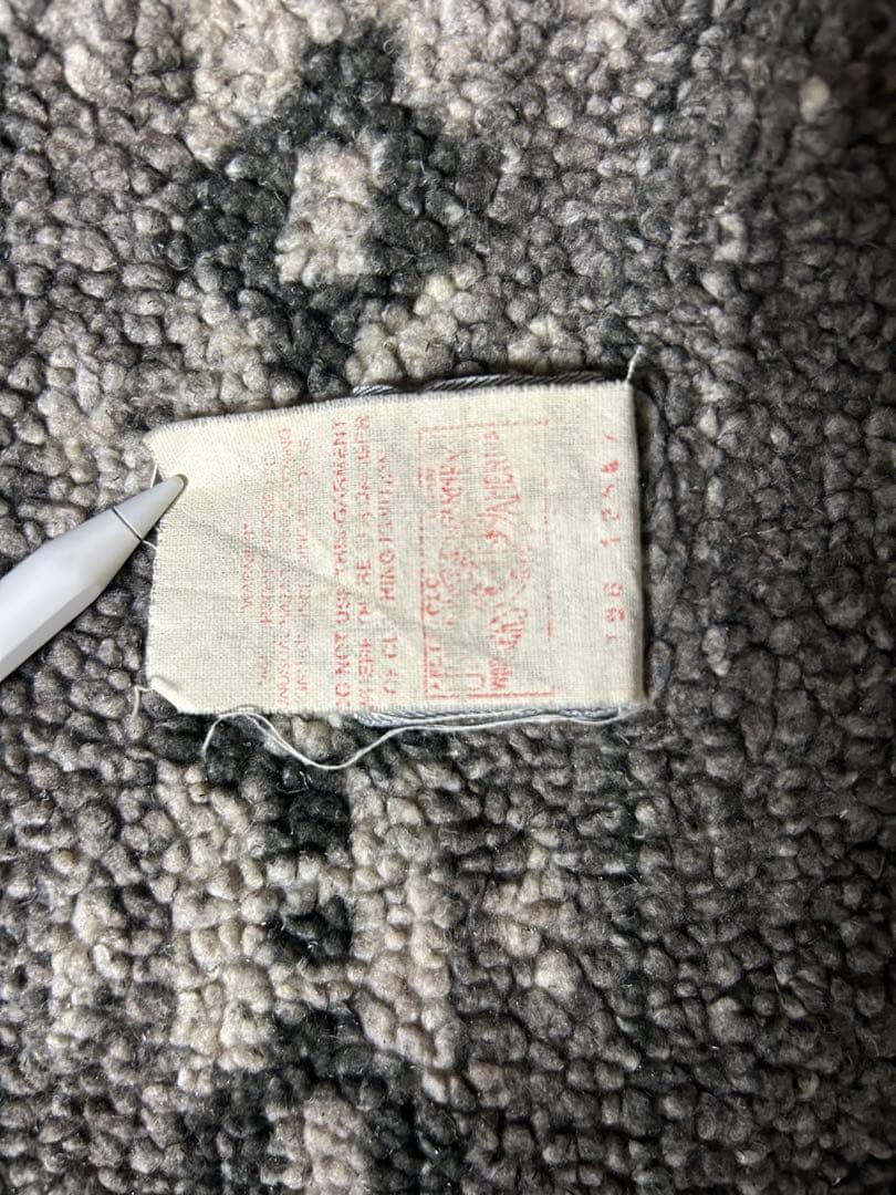 【星タグ】Carhartt ボアベスト 80s フェード ダメージ有