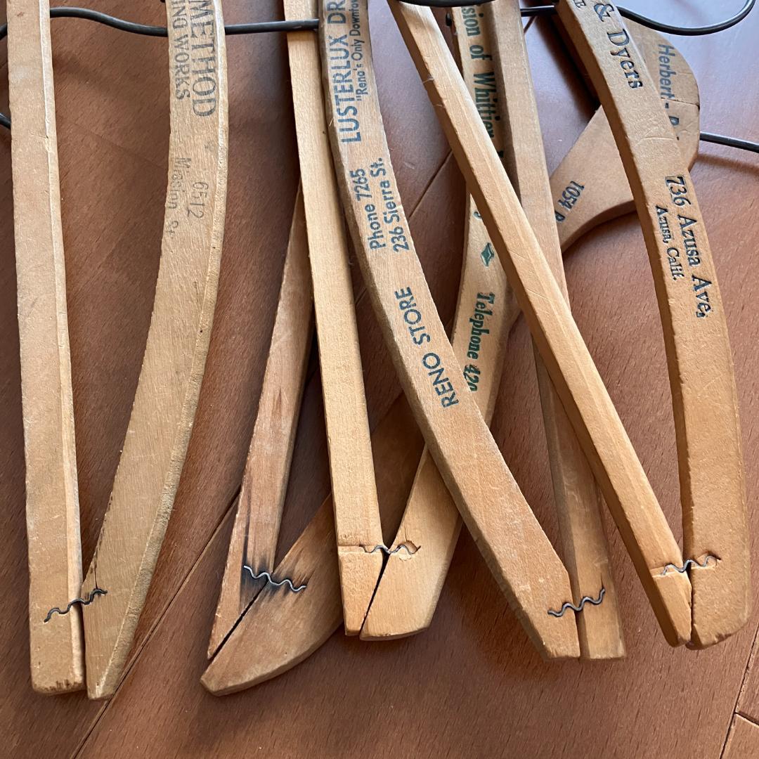 USA広告入ハンガー5本★vintage／アメリカ