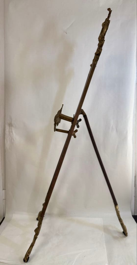 W 真鍮製 アンティーク調 大型イーゼル クラシック エレガント 高さ120㎝