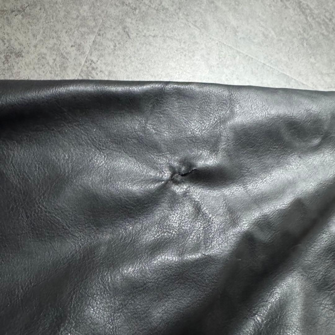 【希少品】AVIREX スタジャン　XL バッグロゴ　PVC レザージャケット