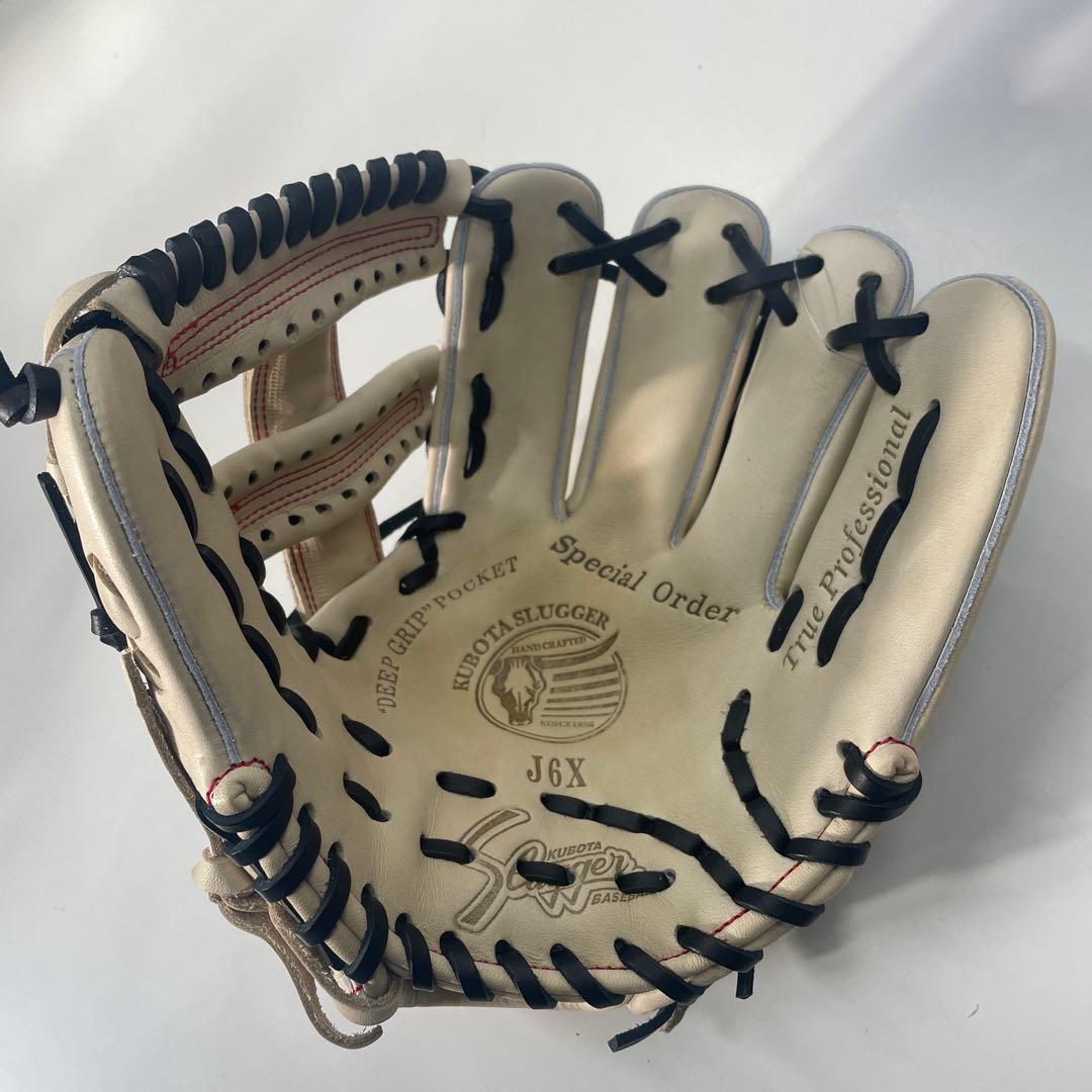 希少 久保田スラッガー 限定ジュニア軟式グローブ クリーム色 J6X型