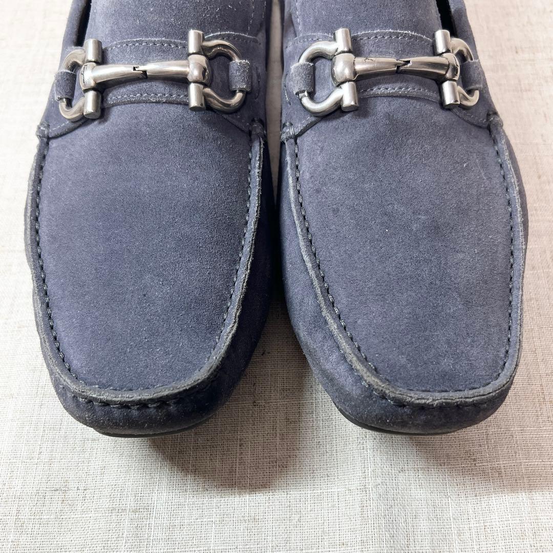 超美品★フェラガモ ガンチーニ スエード ローファー モカシン 26.5cm