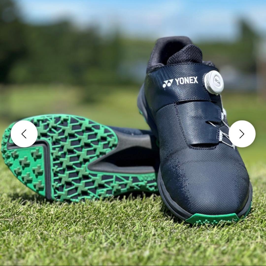 YONEX ゴルフシューズ ネイビー 25センチ パワークッションエアラスメン