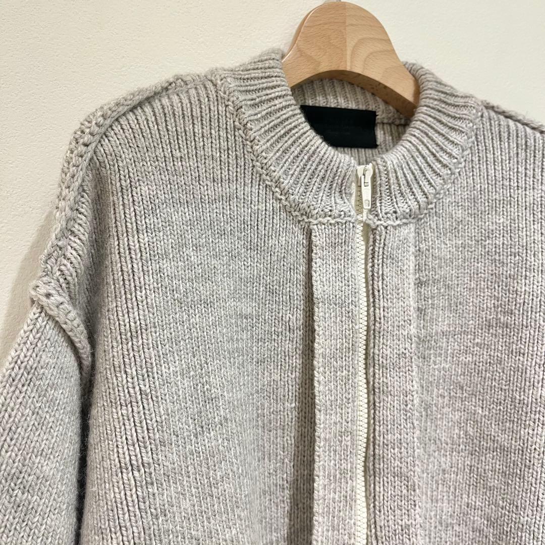 美品 UNUSED アンユーズド2023aw ハーフジップニット