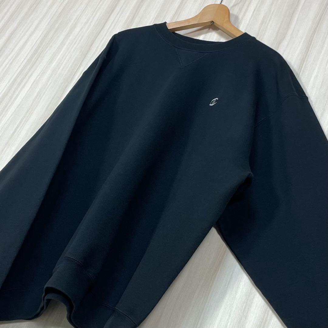 たっく様☆チャンピオン スウェット XL ブラック 黒 裏起毛 刺繍ロゴ 袖ロゴ