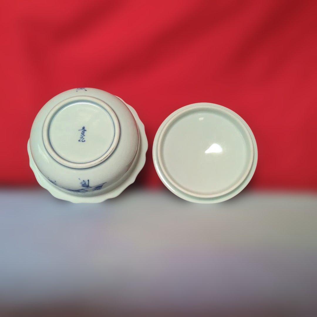 ★しん窯青花蓋物５客セットNO9