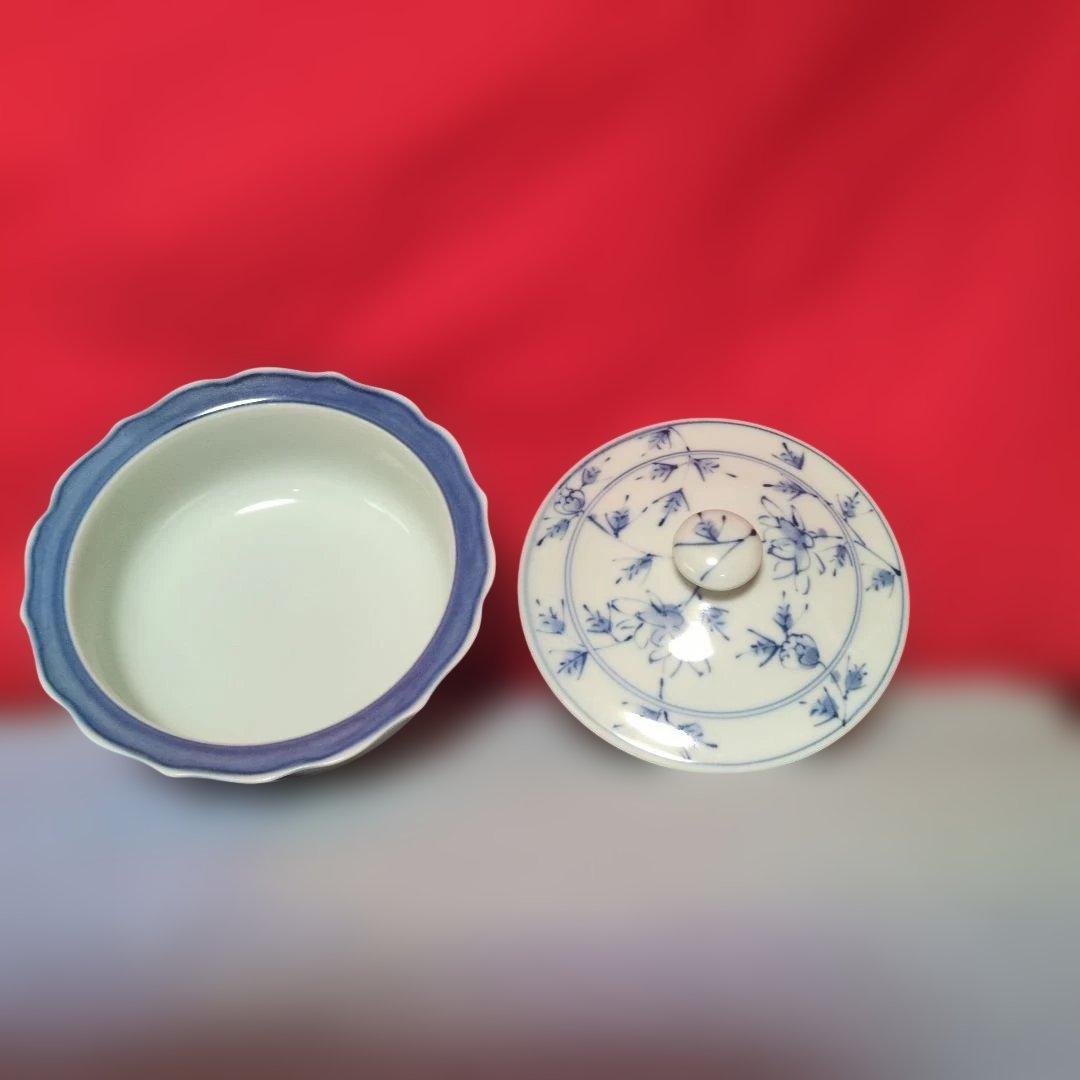 ★しん窯青花蓋物５客セットNO9