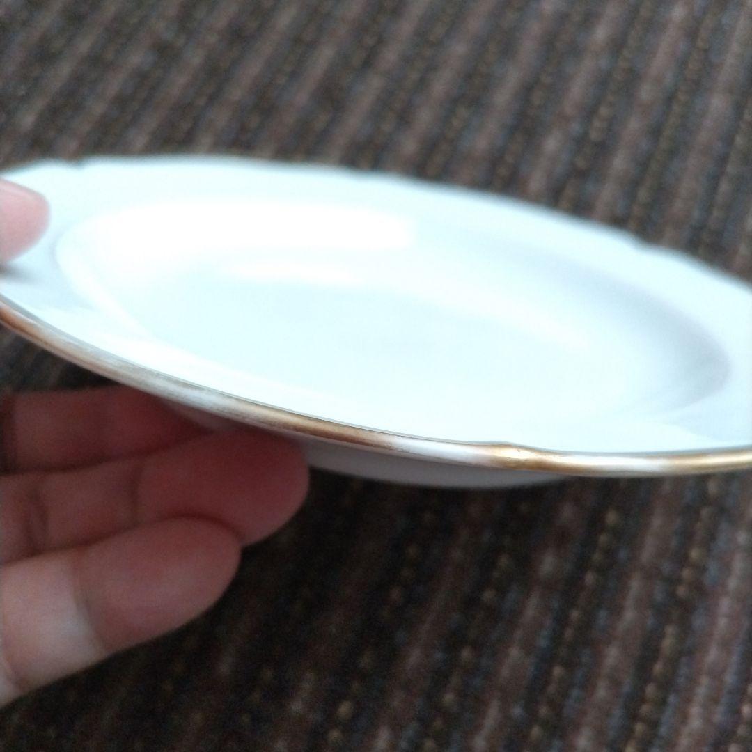 ドイツ　KPM　ベルリン王立磁器製陶所　花リム　金彩濃紺ライン　ケーキ皿２枚