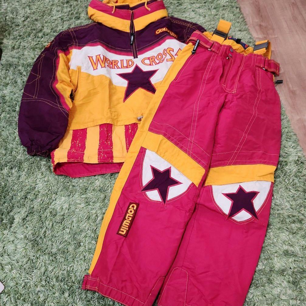 ゴールドウィン ヴィンテージ モーグルライン スキーウェア上下セット 派手