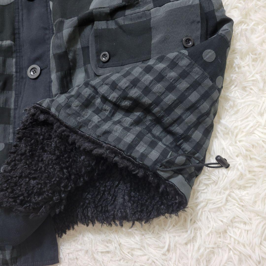 リバーシブル✨センソユニコ　tb　パッチワークデザイン　ハーフコート　フード