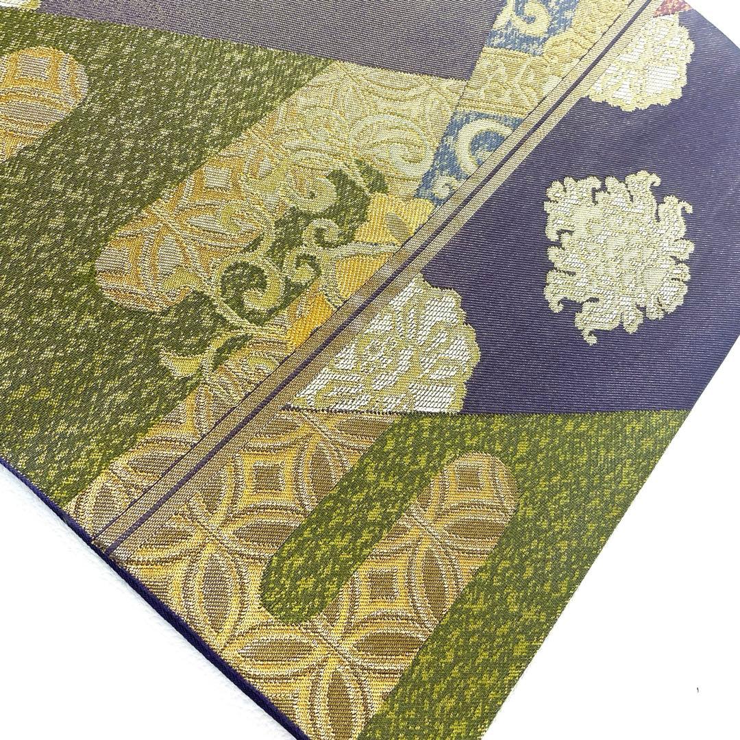 専用帯6158 ●川島織物謹製 高級 正絹 六通 袋帯 花文 華文