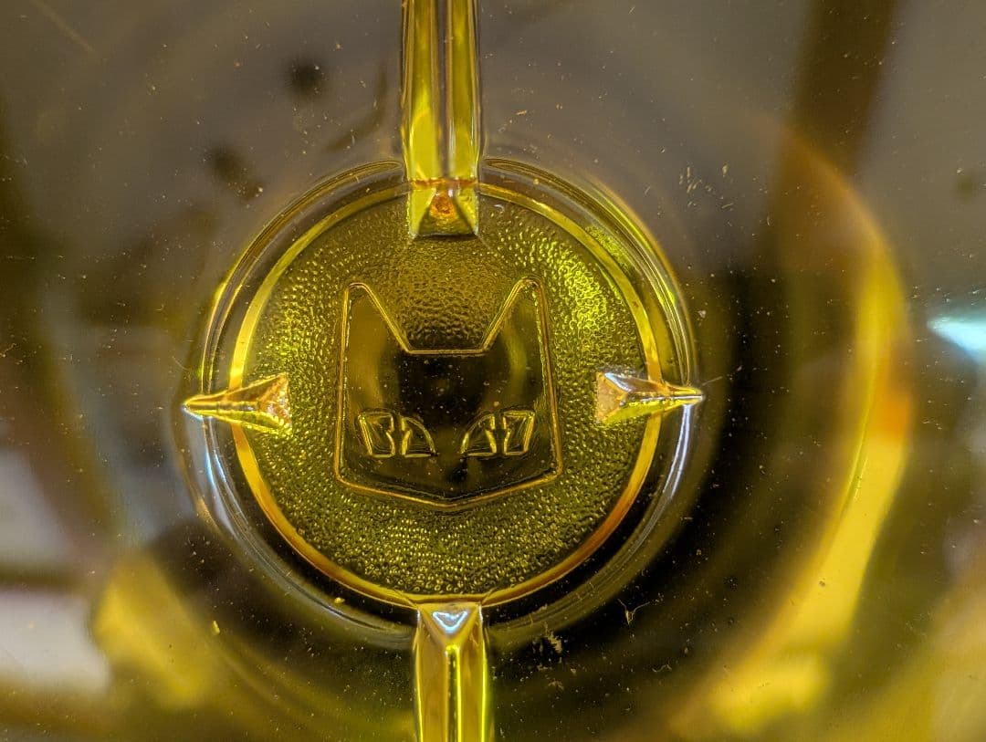 マーシャル 722 ヘッドライト リム付き イエローレンズ 彫り猫 旧車 バブ