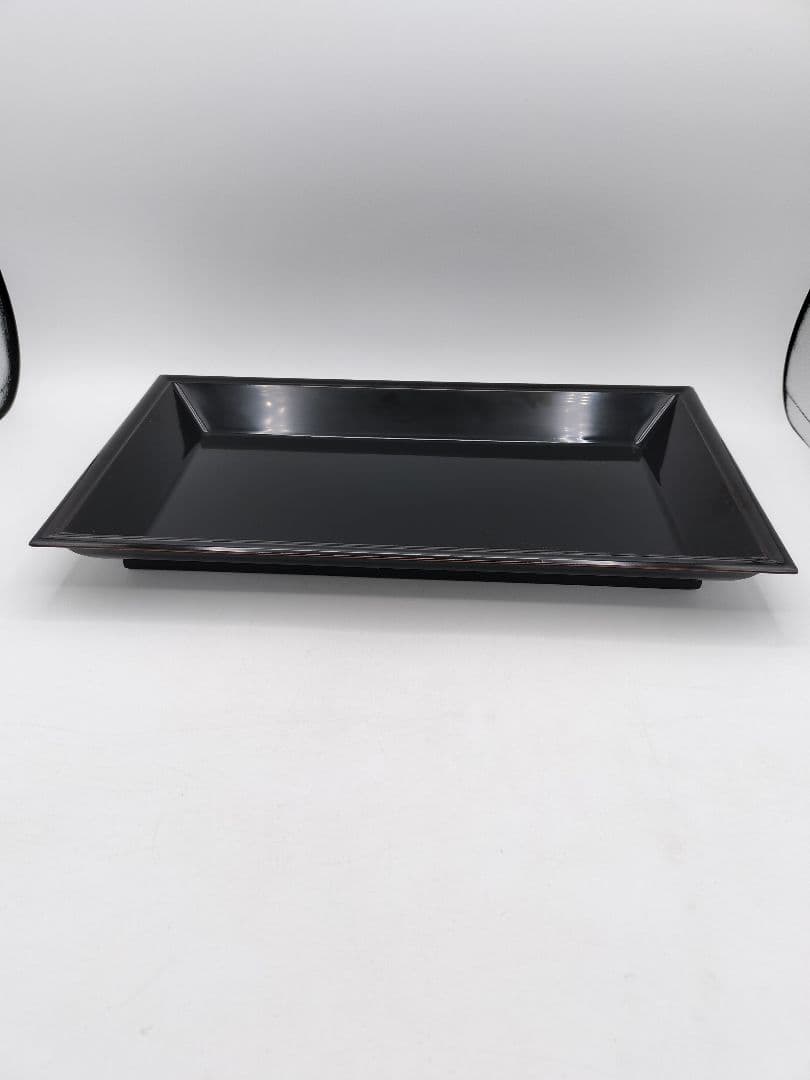 c856茶歌舞伎セット 真塗盆 棗５ケ 袱紗朱 名乗紙　4点セット 古物