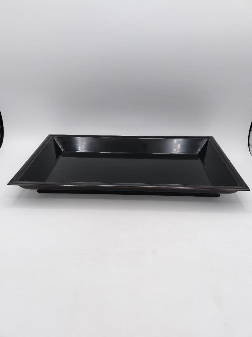 c856茶歌舞伎セット 真塗盆 棗５ケ 袱紗朱 名乗紙　4点セット 古物