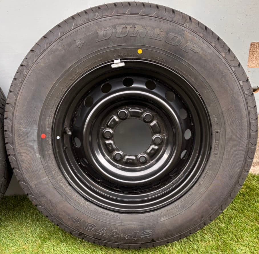 トヨタ ハイエース 新車外し DUNLOP SP175N ホイールセット 4本