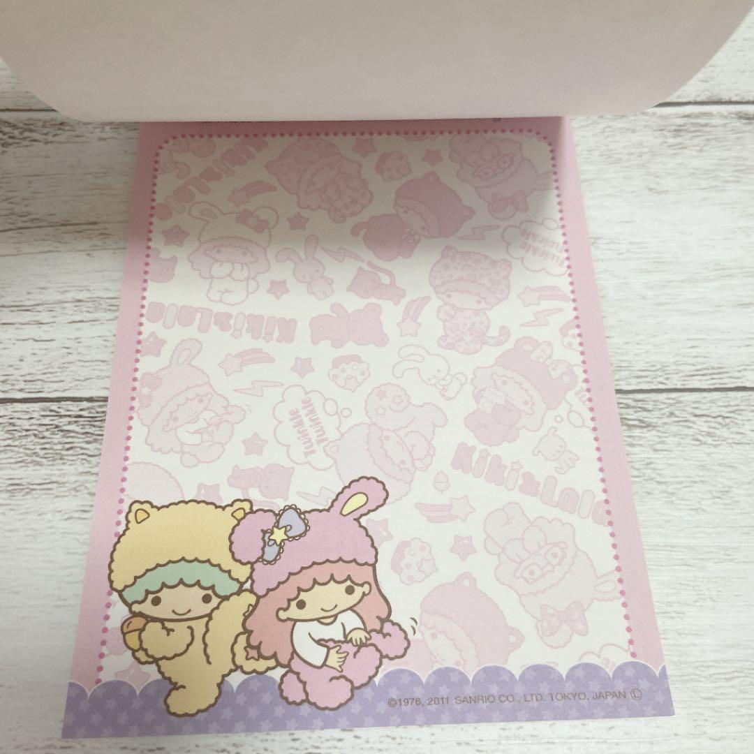 ★新品★キキララ　リトルツインスターズ　メモ帳、ノート、消しゴム　平成レトロ