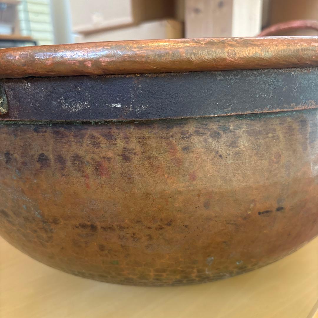 銅鍋　両手鍋 カスタードクリーム　餡練り