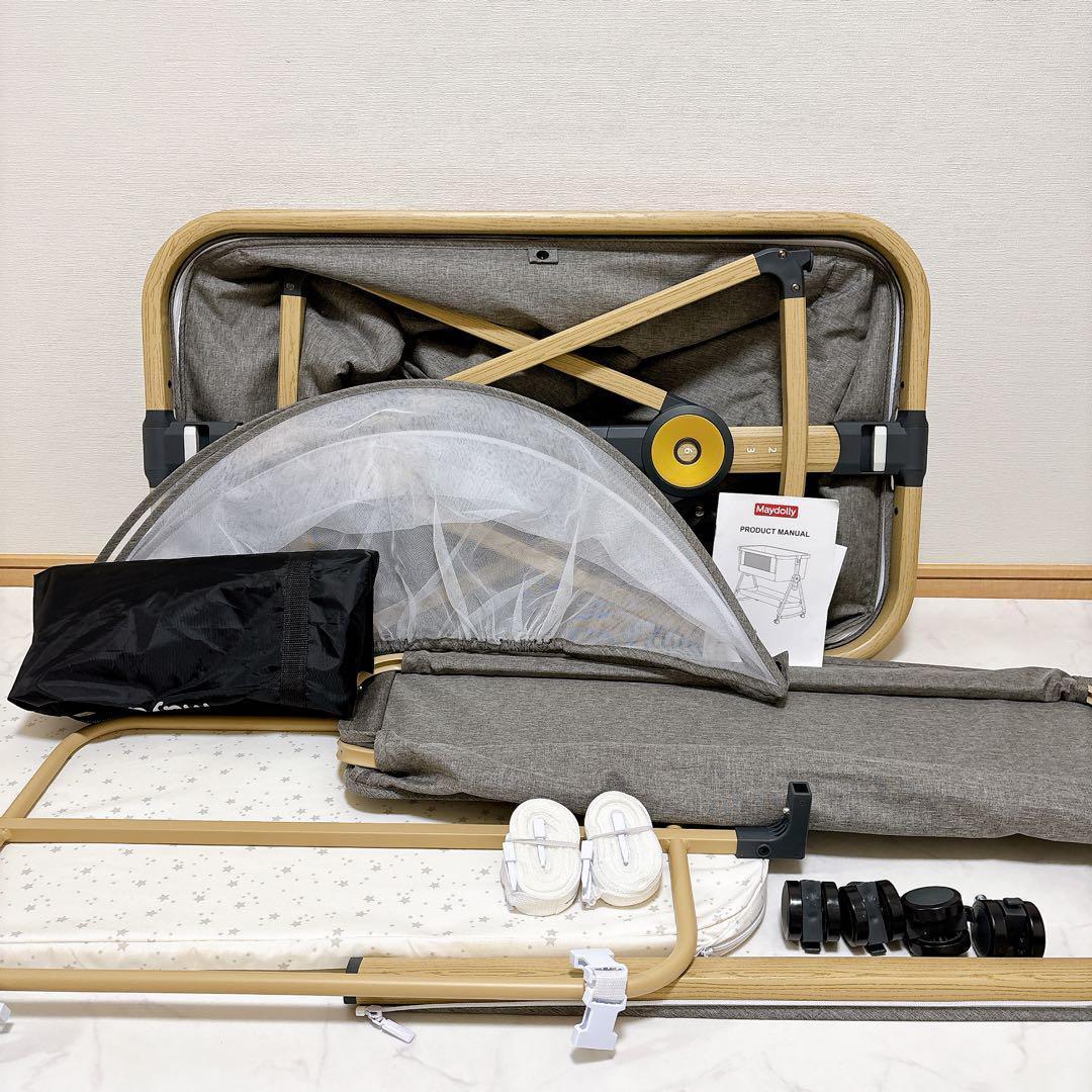 極美品 付属品完備 playkids Maydolly HZDMJ ベビーベッド