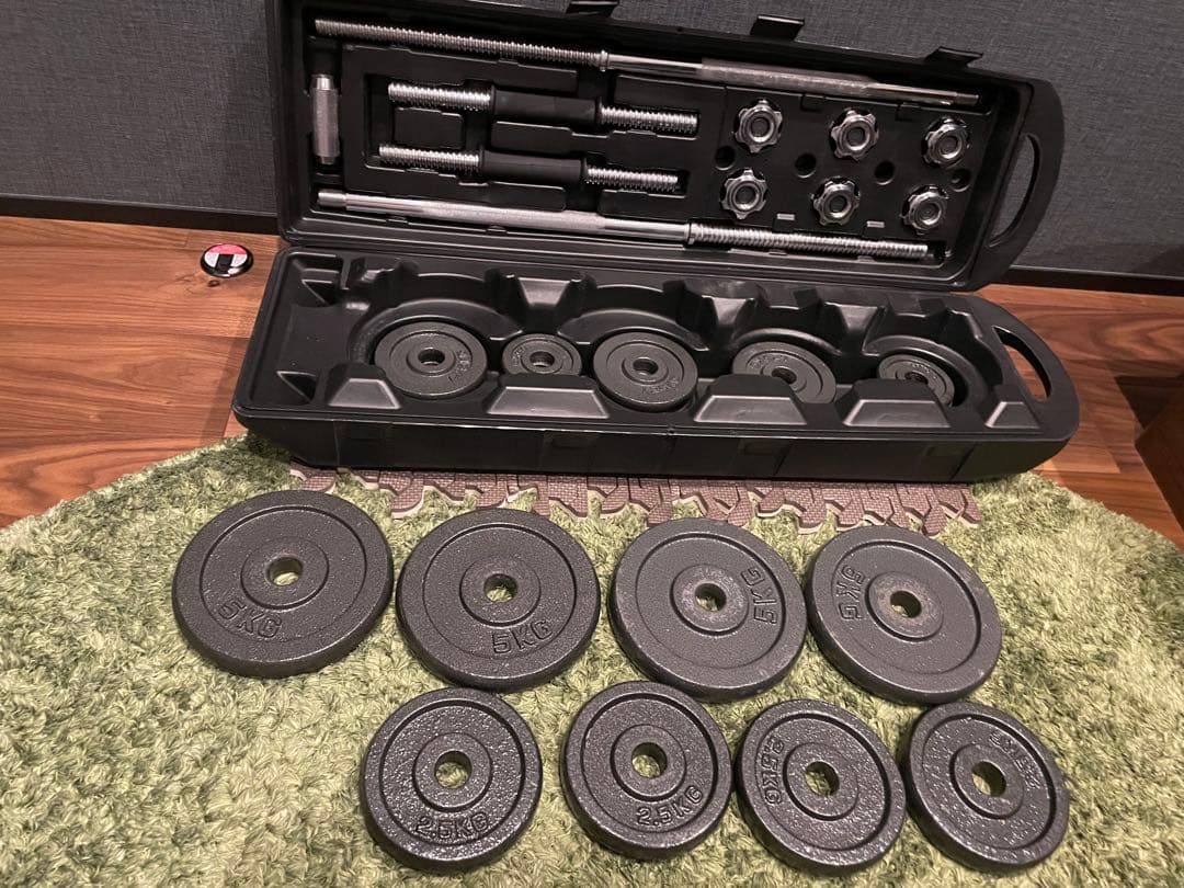 40kg キャストアイアン ダンベルセット 美品 筋トレ