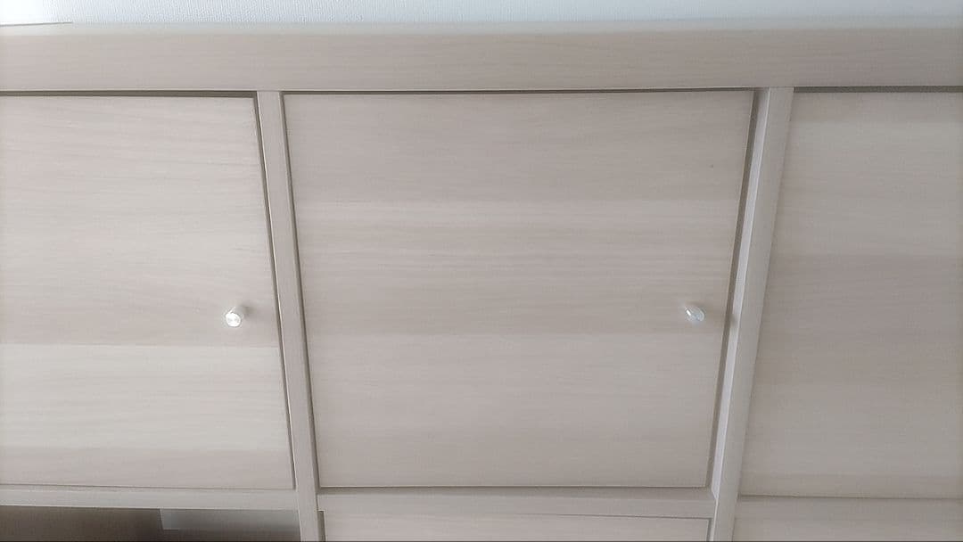 IKEAのシェルフユニット　ホワイトステインオーク調
